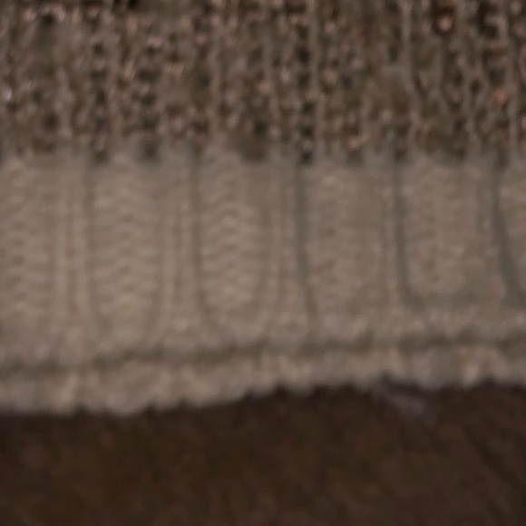 Revolution Sparkly Tan Creme Striped Knitted Sweater - Picture 3 of 5